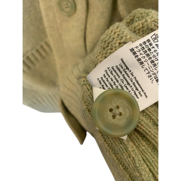 Eddie Bauer Woman's XXL Green Wool Blend Button Down Collared Sweater Cardigan - Picture 8 of 13
